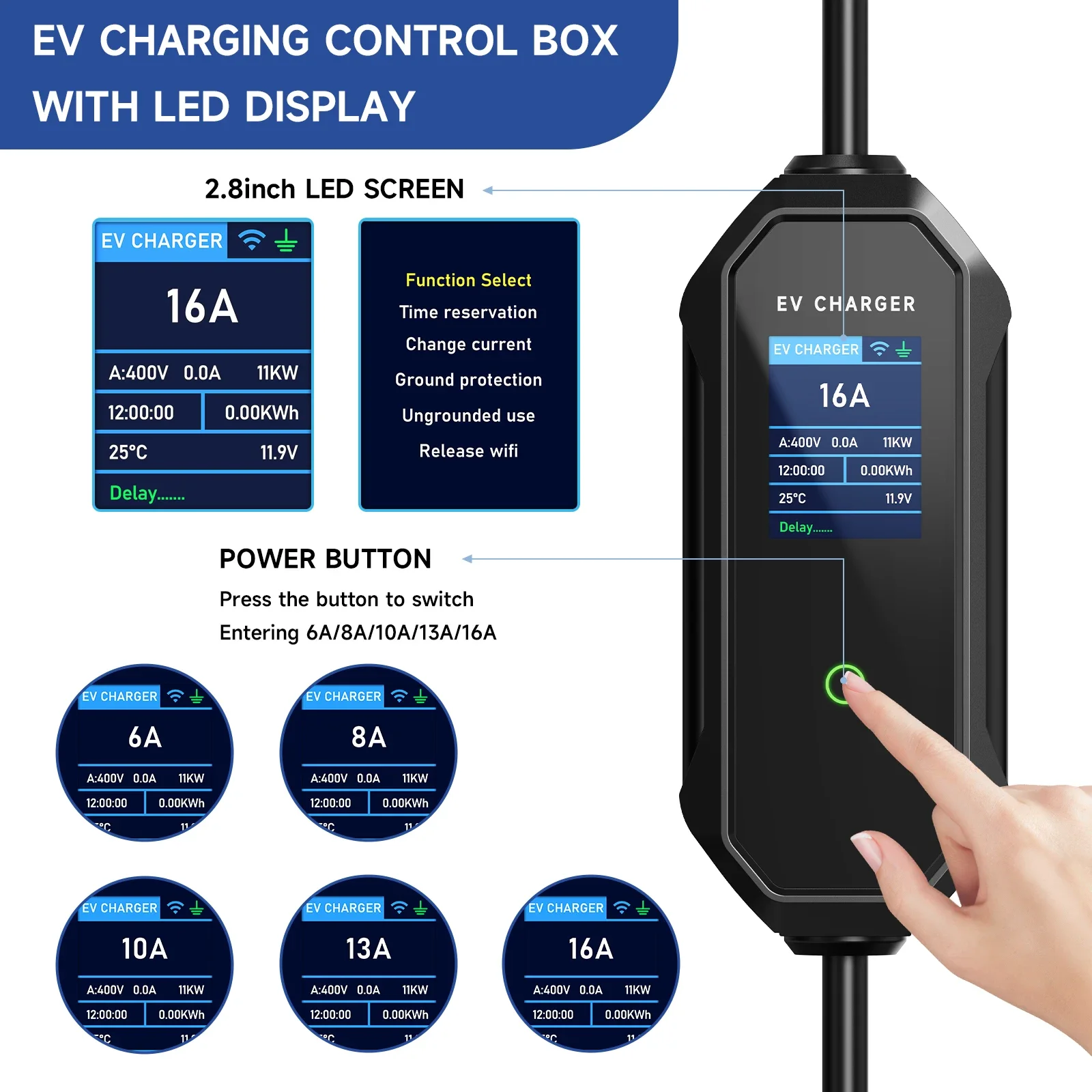 AFEEV 11KW Type 2 EV Charger 1 - Type 2 Portable Ev Charger 11Kw Cee 评论和价格